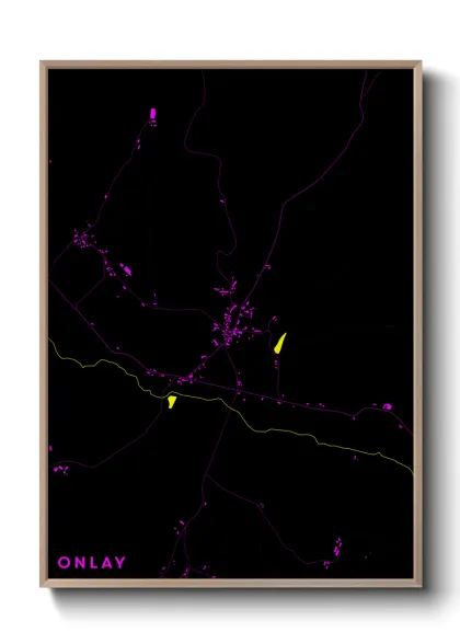 Une affiche de carte sur Onlay