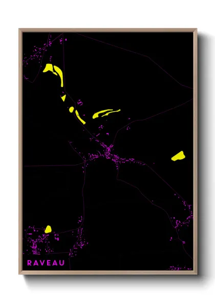 Une affiche de carte sur Raveau