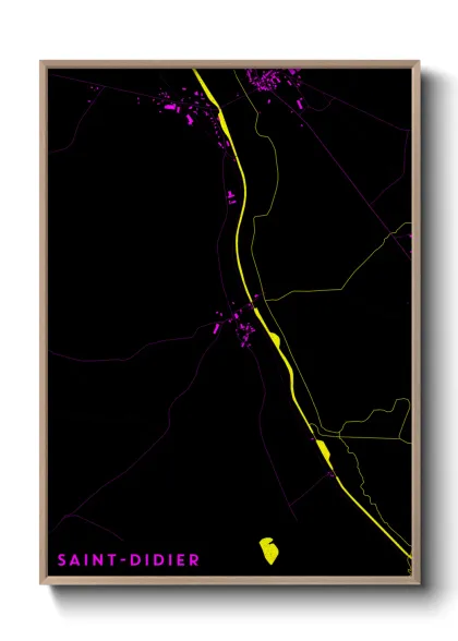 Une affiche de carte sur Saint-Didier