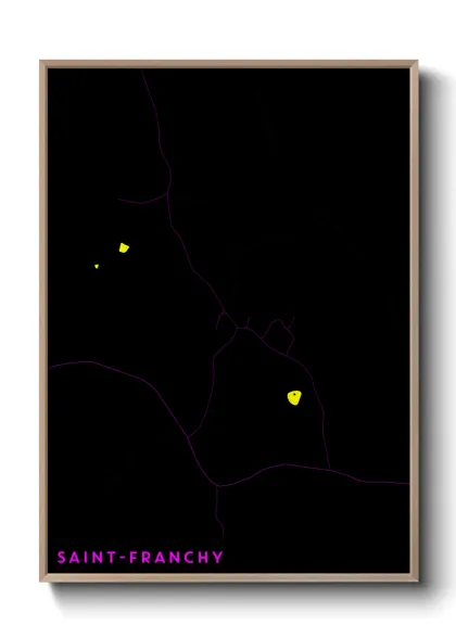 Une affiche de carte sur Saint-Franchy