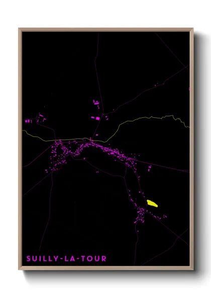 Une affiche de carte sur Suilly-la-Tour