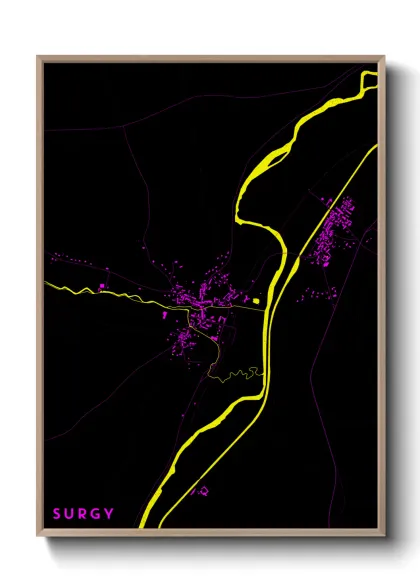 Une affiche de carte sur Surgy