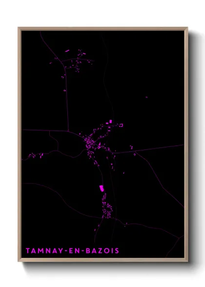 Une affiche de carte sur Tamnay-en-Bazois