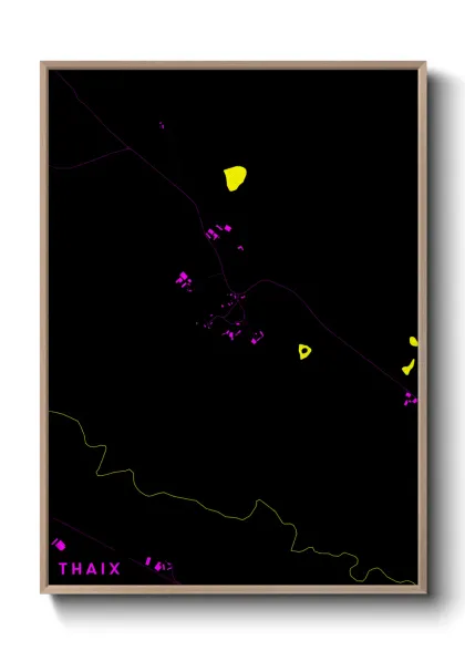 Une affiche de carte sur Thaix