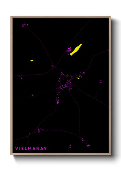 Une affiche de carte sur Vielmanay