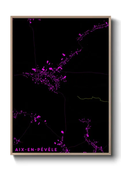 Une affiche de carte sur Aix-en-Pévèle