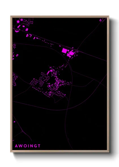Une affiche de carte sur Awoingt
