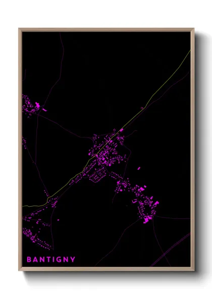 Une affiche de carte sur Bantigny