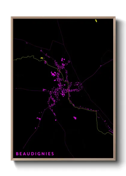 Une affiche de carte sur Beaudignies