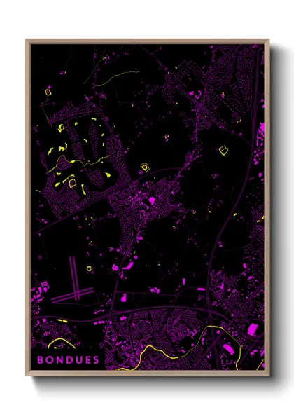 Une affiche de carte sur Bondues