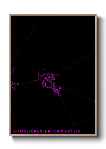Une affiche de carte sur Boussières-en-Cambrésis