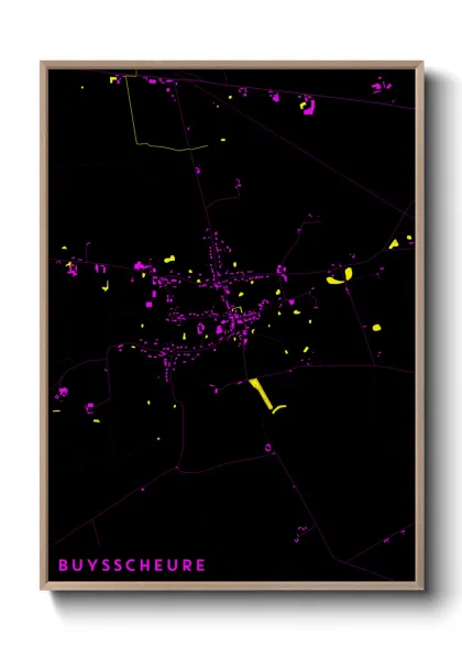 Une affiche de carte sur Buysscheure