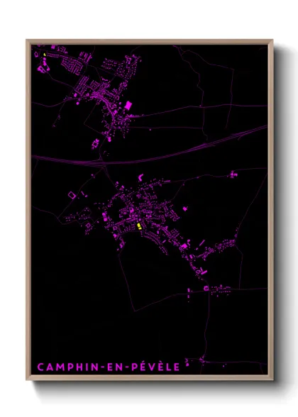 Une affiche de carte sur Camphin-en-Pévèle