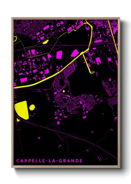 Une affiche de carte sur Cappelle-la-Grande