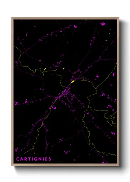 Une affiche de carte sur Cartignies