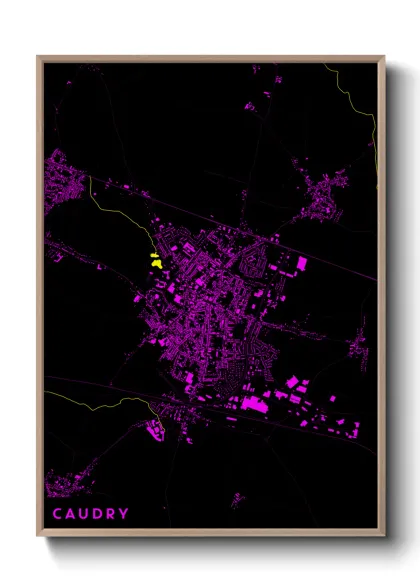 Une affiche de carte sur Caudry