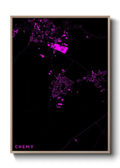 Une affiche de carte sur Chemy