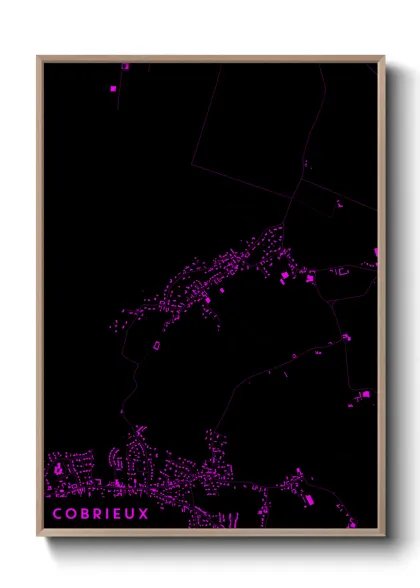 Une affiche de carte sur Cobrieux