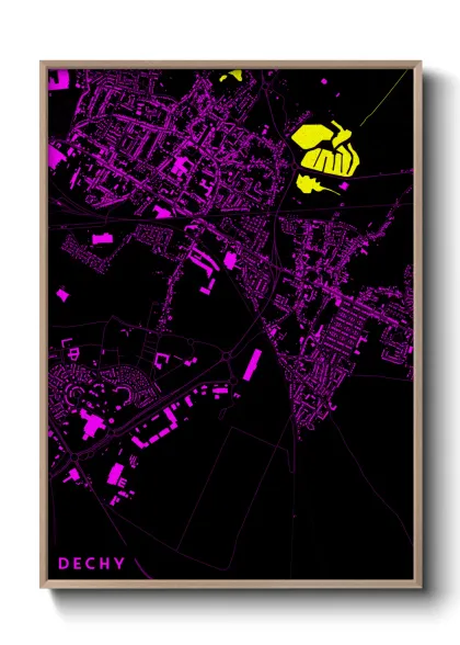 Une affiche de carte sur Dechy