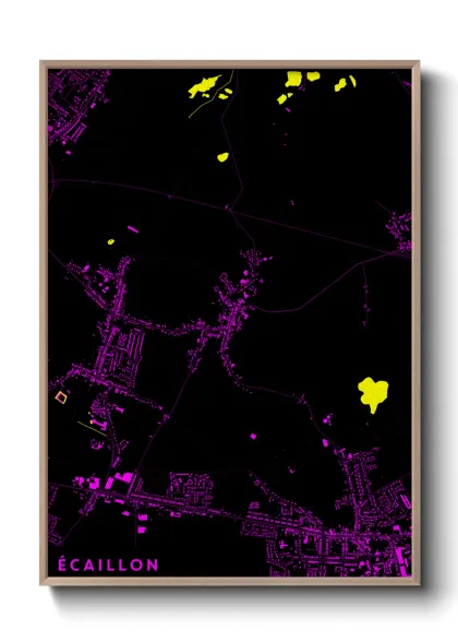 Une affiche de carte sur Écaillon