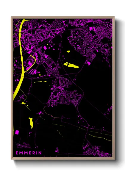 Une affiche de carte sur Emmerin