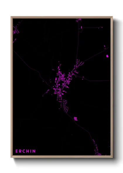 Une affiche de carte sur Erchin