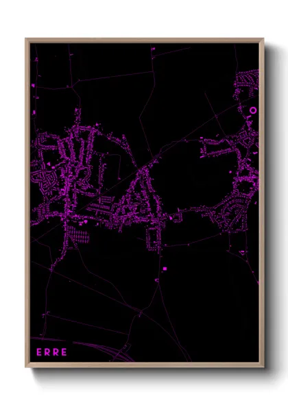 Une affiche de carte sur Erre