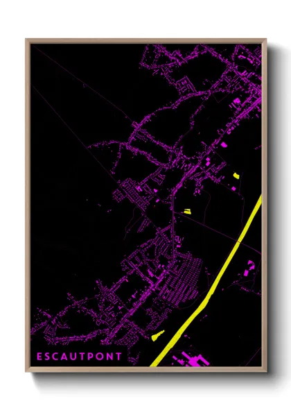 Une affiche de carte sur Escautpont