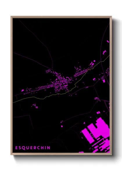 Une affiche de carte sur Esquerchin