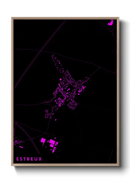 Une affiche de carte sur Estreux