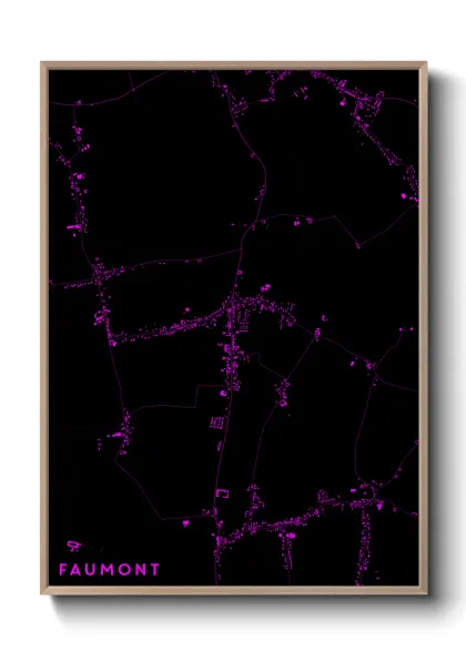 Une affiche de carte sur Faumont