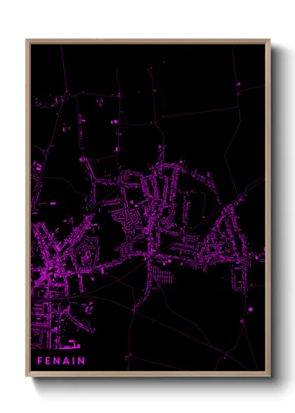 Une affiche de carte sur Fenain