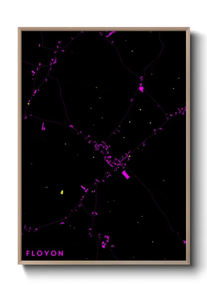 Une affiche de carte sur Floyon