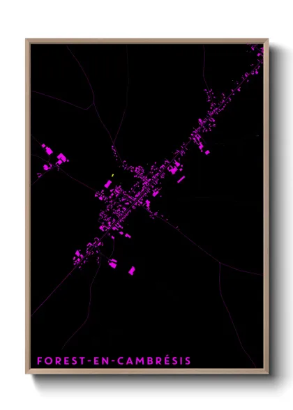 Une affiche de carte sur Forest-en-Cambrésis