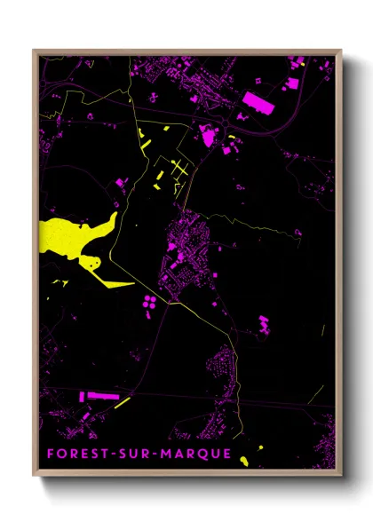 Une affiche de carte sur Forest-sur-Marque