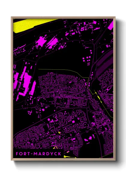 Une affiche de carte sur Fort-Mardyck