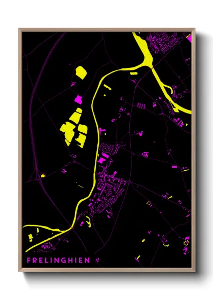 Une affiche de carte sur Frelinghien