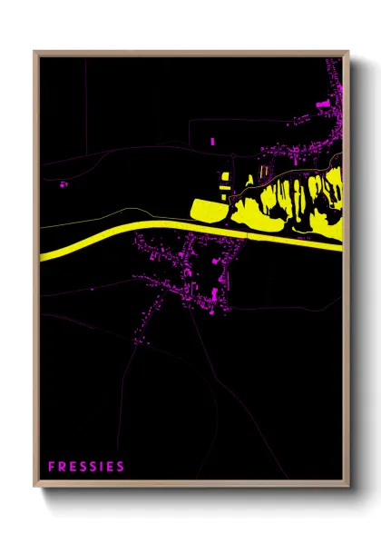 Une affiche de carte sur Fressies