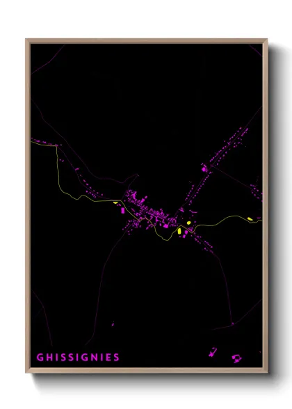 Une affiche de carte sur Ghissignies