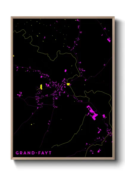 Une affiche de carte sur Grand-Fayt