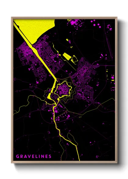 Une affiche de carte sur Gravelines