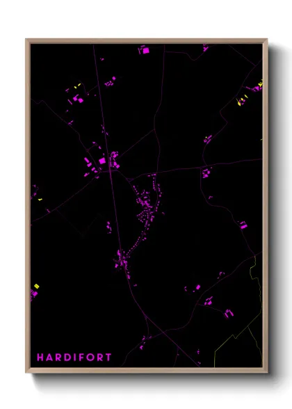 Une affiche de carte sur Hardifort