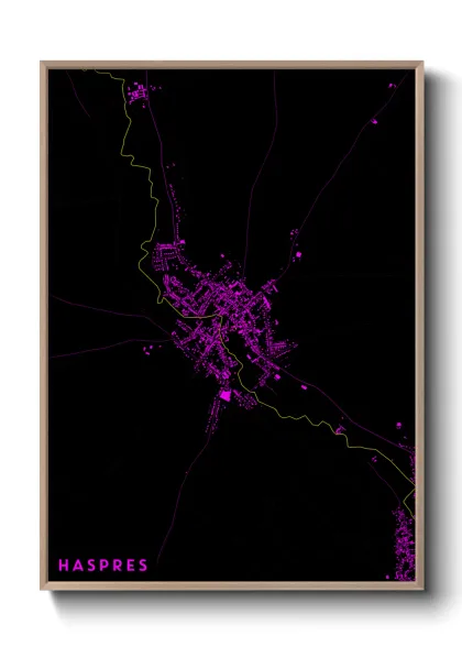 Une affiche de carte sur Haspres