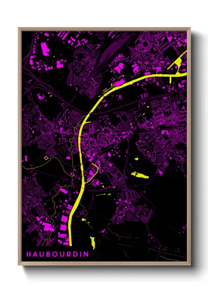 Une affiche de carte sur Haubourdin