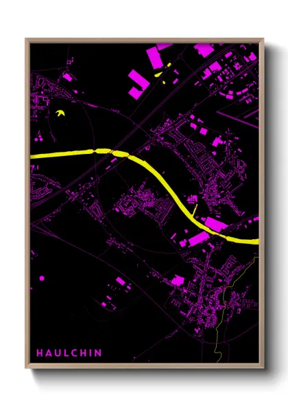 Une affiche de carte sur Haulchin