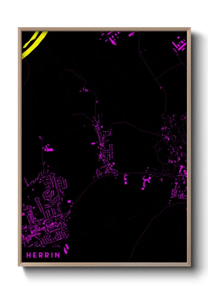 Une affiche de carte sur Herrin