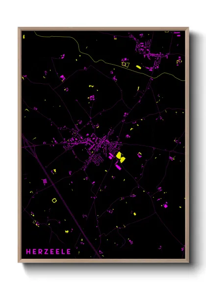 Une affiche de carte sur Herzeele