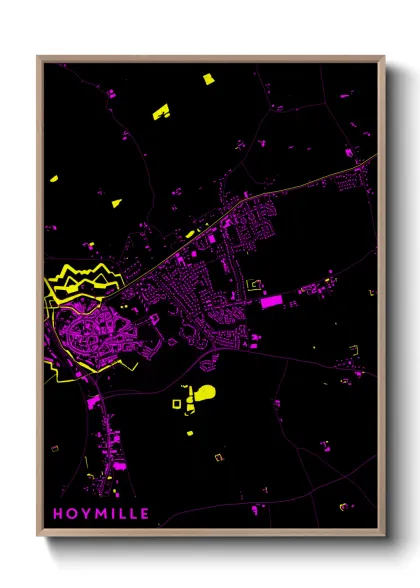 Une affiche de carte sur Hoymille