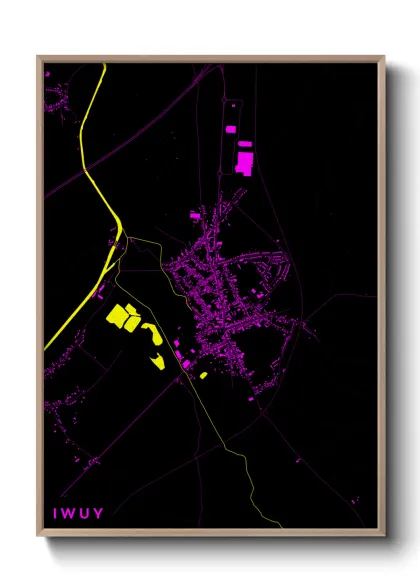 Une affiche de carte sur Iwuy