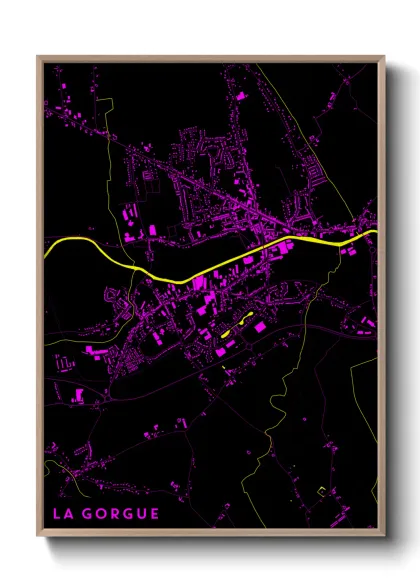 Une affiche de carte sur La Gorgue